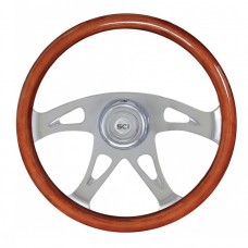 VOLANTE DE MADERA TIPO EXCALIBUR CAOBA