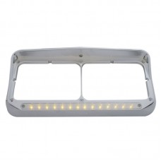 MARCO PARA SEALED BEAM CON LUZ AMBAR/LENTE CUADRADO