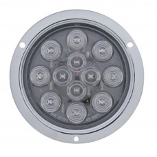 LUZ DE 12 LED DE 4" ROJA/LENTE CLARO