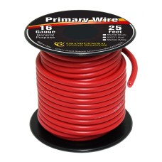 CABLE COLOR ROJO DE 25ft CALIBRE 16