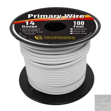 CABLE COLOR BLANCO DE 25ft CALIBRE 14