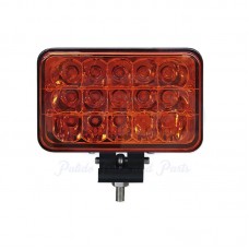 FOCO RECTANGULAR 15 LED NEBLINERO AMBAR