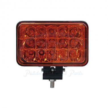 FOCO RECTANGULAR 15 LED NEBLINERO AMBAR