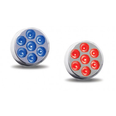 LUZ LED ROJA/AZUL DE 2"