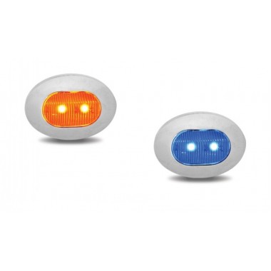 LUZ LED OVALADA AMBAR/AZUL